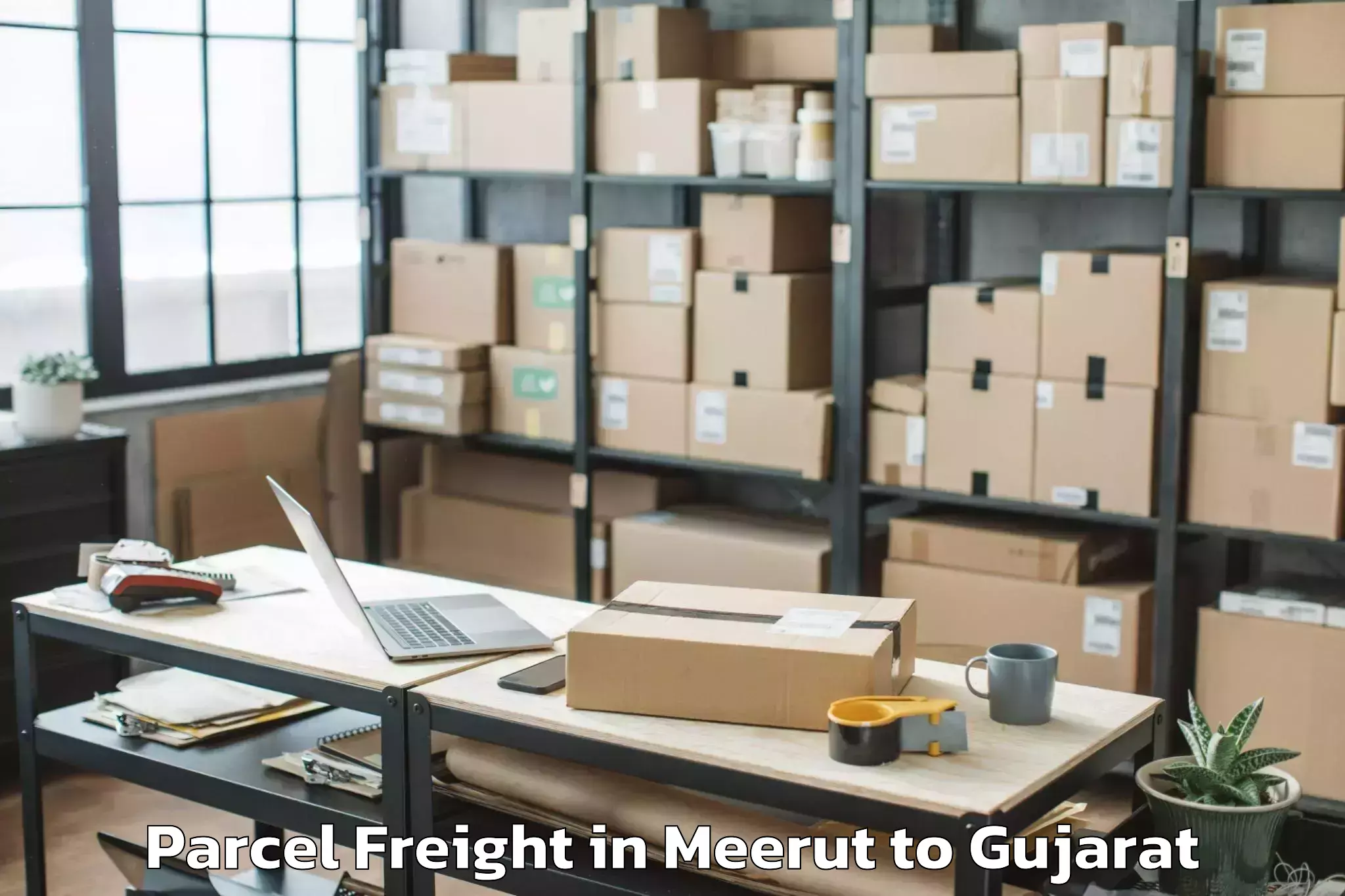 Easy Meerut to Himmatnagar Parcel Freight Booking